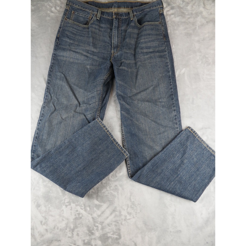 Levis 550 Relaxed Fit Jeans‎ Mens W38 L36 Blue Denim Waterless Distressed